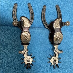 Set of Decorative Spurs with Horseshoe attached